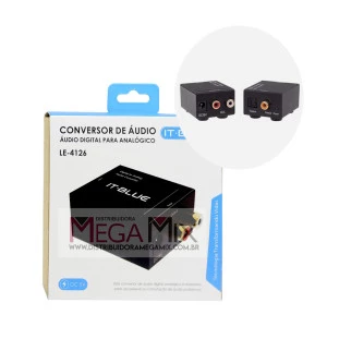 Conversor Óptico Digital para Analógico LE-4126 - It-Blue
