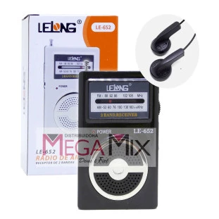 Mini Rádio Portátil AM/FM LE-652 - Lelong