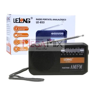 Rádio Portátil Analógico FM/AM LE-653 - Lelong