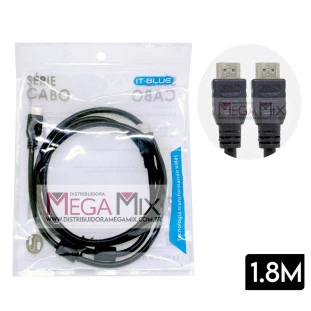 Cabo HDMI+HDMI 1.4 1.8m LE-6613 - It-Blue
