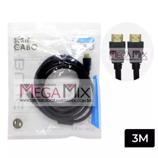 Cabo HDMI + HDMI  1.4 3M LE-6613 - It-Blue