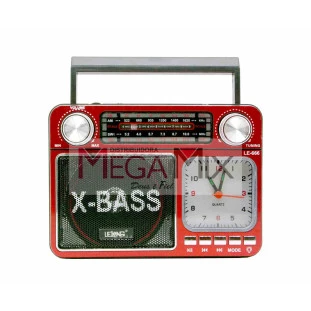 Rádio Portátil Recarregável AM/FM/SD/USB LE-666 - Lelong