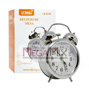 Relógio Despertador de Mesa  LE-8119 - Lelong