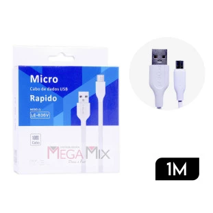 Cabo de Dados USB + Micro USB (V8) 1m LE-836V - It-Blue