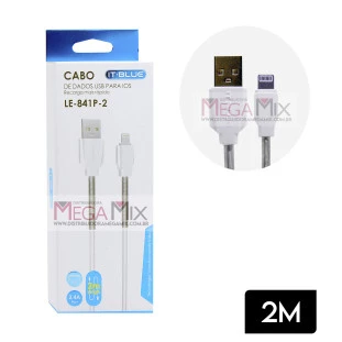 Cabo de Dados USB + Iphone 2M 3.1A LE-841P-2 - It-Blue