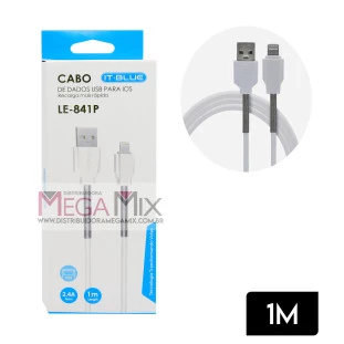 Cabo de Dados USB + Iphone 1M 2.4A LE-841P - It-Blue
