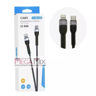 Cabo para Celular  Type C + Iphone 1M 2.4A LE-844 - It-Blue