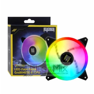 Cooler para Gabinete e CPU com LED 1500RPM G-VR306 - Revenger