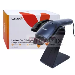 Leitor de Código Barras com Fio + Suporte CE-O1550 - Celark