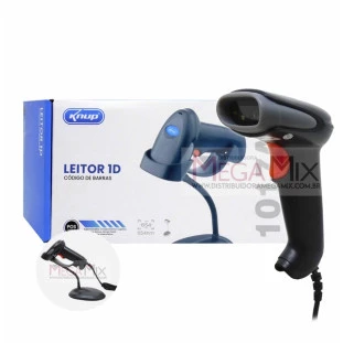 Kit Leitor de Código de Barras e Boletos com Fio  KP-1017A+ - Knup
