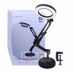Luminária Articulada com Lupa OIH-4700 - Oásis