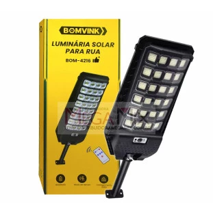 Luminária Solar com Sensor de Movimento 640Leds 8800mAh BOM-4216 - Bomvink