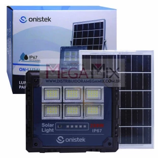 Kit Luminária Solar 200W 96 LEDS+ Placa Solar 14W ON-LU241 - Onistek