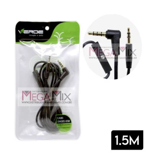 Cabo P2 + P2 c/Microfone 1.5M YPX-3.5-3.5-M1 10734 - Verde