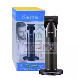 Máquina de Corte Recarregável com Visor Digital 5W KM-2133 - Kemei