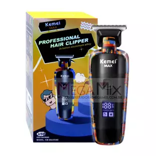 Máquina de Corte Recarregável com Visor Digital 5W KM-MAX5090 - Kemei