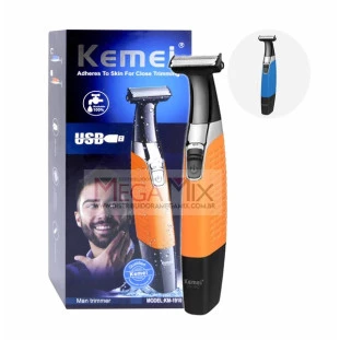 Barbeador Elétrico Recarregável KM-1910 - Kemei