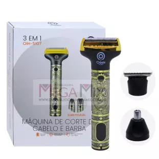 Máquina de Corte 3 em 1 Recarregável com Visor Digital OIH-5107 - Oásis