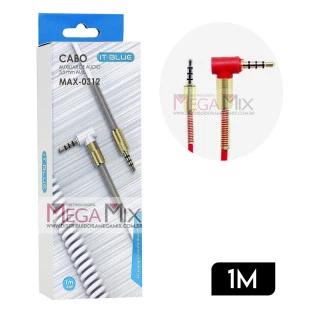 Cabo P3 + P3 3.5mm 1M MAX-0312 - It-Blue