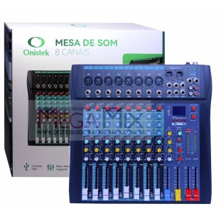 Mesa de Som 8 Canais ON-MX04 - Onistek