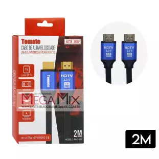 Cabo HDMI + HDMI Ultra HD 4K 2M MHD-4112 - Tomate
