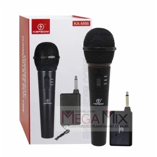 Microfone 2 em 1 (com Fio e sem Fio) KA-M86 - Kapbom