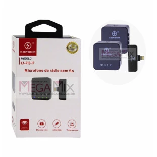 Microfone de Lapela S/Fio Iphone KA-R10-IP - Kapbom