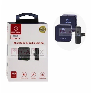 Microfone de Lapela S/Fio Tipo C KA-R10-TY - Kapbom