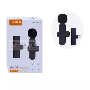 Microfone de Lapela S/Fio Tipo C KMF5-C - Kaidi