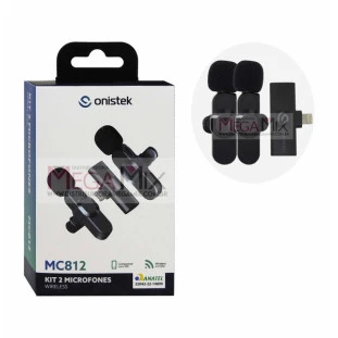 Microfone de Lapela Duplo Sem Fio para Iphone ON-MC812 - Onistek