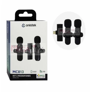Kit com 2 Microfones de Lapela Tipo-C MC813 - Onistek