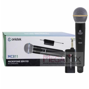 Microfone sem Fio Recarregável ON-MC811 - Onistek