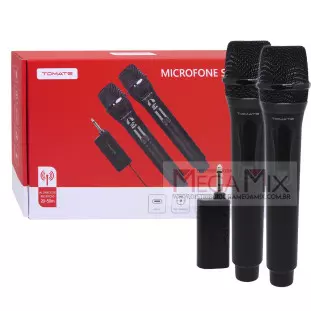 Kit de Microfone Duplo sem Fio MT-2306 - Tomate