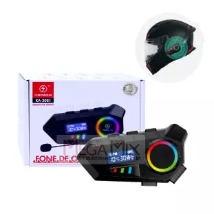 Fone de Ouvido Bluetooth com Microfone para Capacete KA-3081 - Kapbom