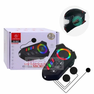 Fone de Ouvido Bluetooth com Microfone para Capacete KA-B07 - Kapbom