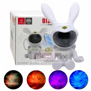 Mini Projetor de Luz (COELHO) com Controle e Bluetooth KA-L90 - Kapbom