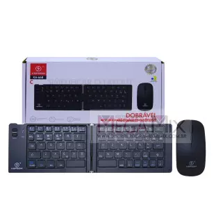 Kit Mini Teclado Dobrável e Mouse Recarregável  KA-668 C - Kapbom