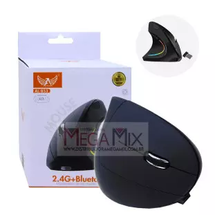 Mouse Vertical Sem Fio Recarregável Bluetooth 1600DPI AL-853 - Altomex