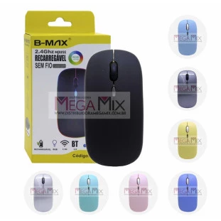 Mouse sem Fio com Bluetooth Recarregável 1600DPI BM-615 - B-Max