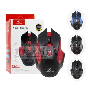 Mouse Sem Fio 1600DPI 2.4GHz KA-611 - Kapbom