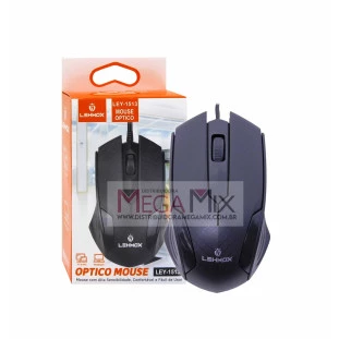 Mouse Óptico com fio USB LEY-1513 - Lehmox