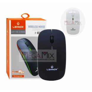 Mouse Sem Fio Recarregável 1600DPI 2.4GHz LEY-180 - Lehmox