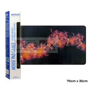 Mouse Pad Gamer 70x35cm (Raio Vermelho) MP-7035C-34 - Exbom