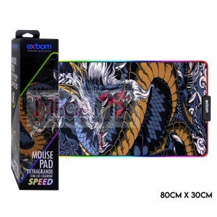 Mouse Pad Gamer com Led 800x300cm MP-LED3080C28 - Exbom