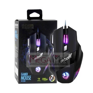 Mouse Gamer com fio USB RGB 3200DPI MS-G260 - Exbom