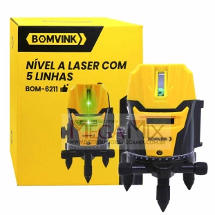 Nível à Laser 5 Linhas BOM-6211 - Bomvink 