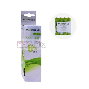 Pilha Zinco AAA Tubo c/60 unid. FX-3AZ - Flex