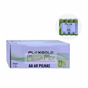 Pilha Zinco AA Tubo c/60 unid. FX-AAZ60 - Flex