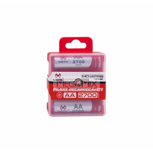 Pilhas AA Recarregável com 2 2700mAh MO-AA2700C2 - Mox