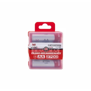 Pilhas AA Recarregável com 4 2700mAh MO-AA2700C4 - Mox
